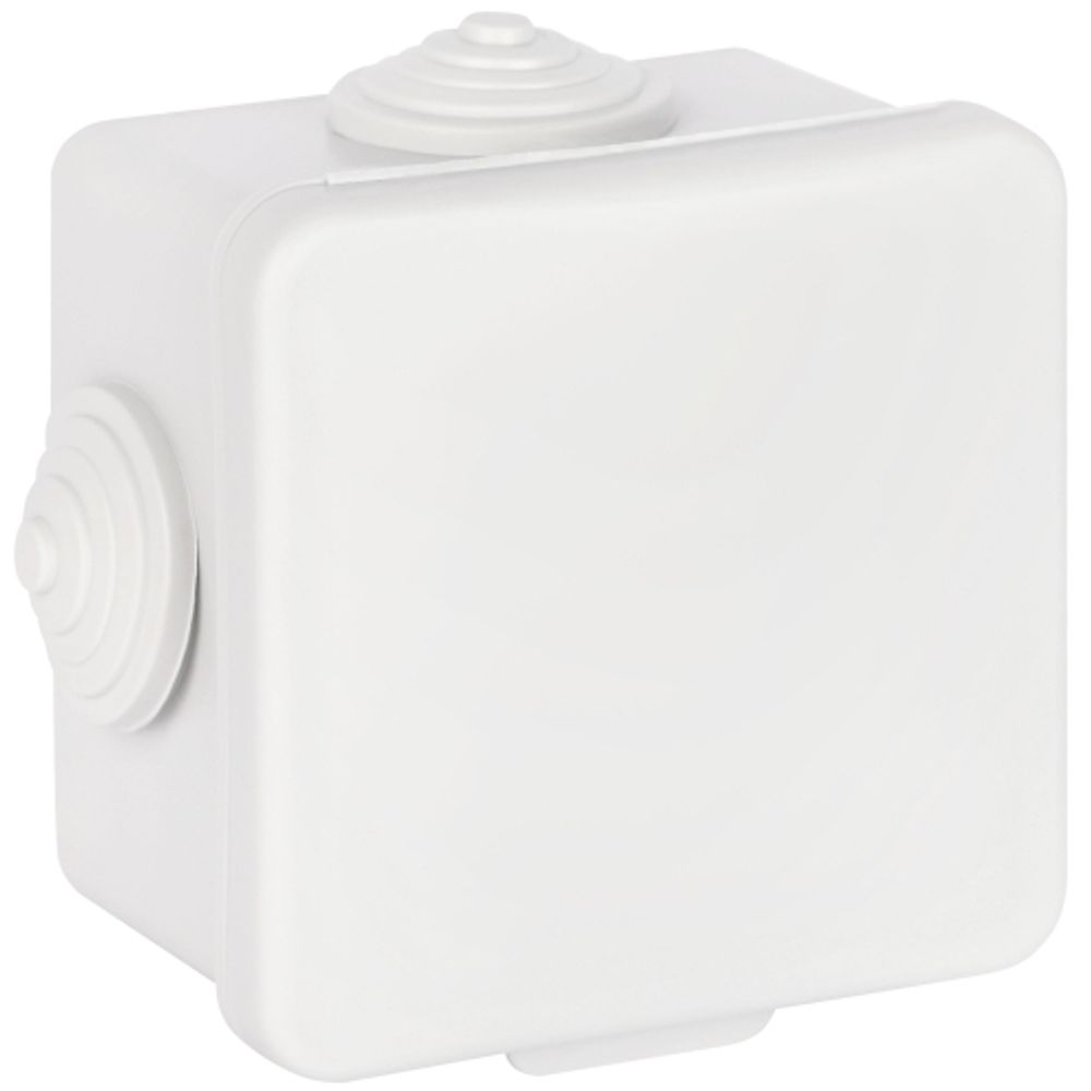 Распаячная коробка ЭРА KOR-65-65-50-4g открытой установки серая 65х65х50мм с гермовводами 4 вх. IP54