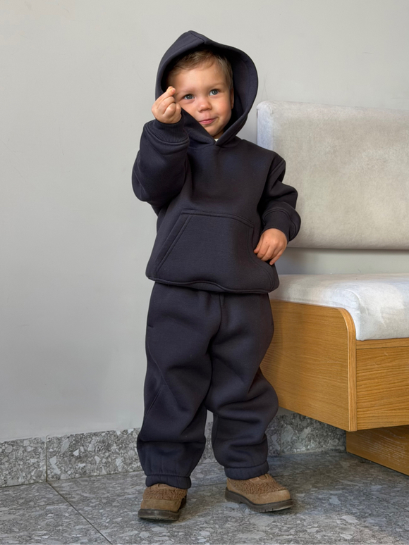 Костюм KIDS, с начесом, графит