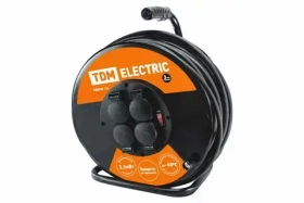 Удлинитель силовой УХз16-004 TDM (метал. катушка,АЗ, 4 места IP44/30м КГ 3х1,5) SQ1301-0160