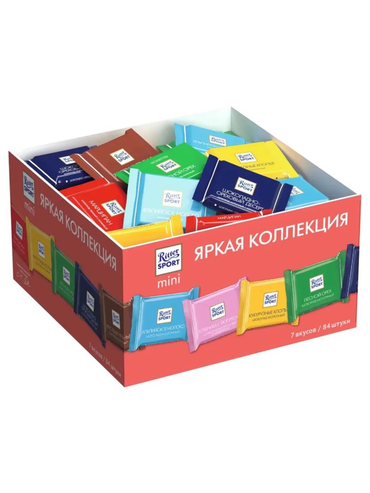 Набор шоколада Ritter Sport Яркая коллекция 1,4 кг x 4 шт