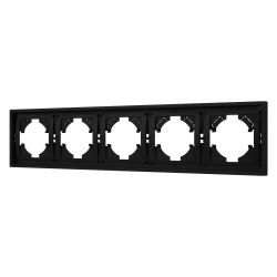 Рамка пластиковая FRM-TENDO-SFPL-5-BK (Arlight, Матовый черный) 054657