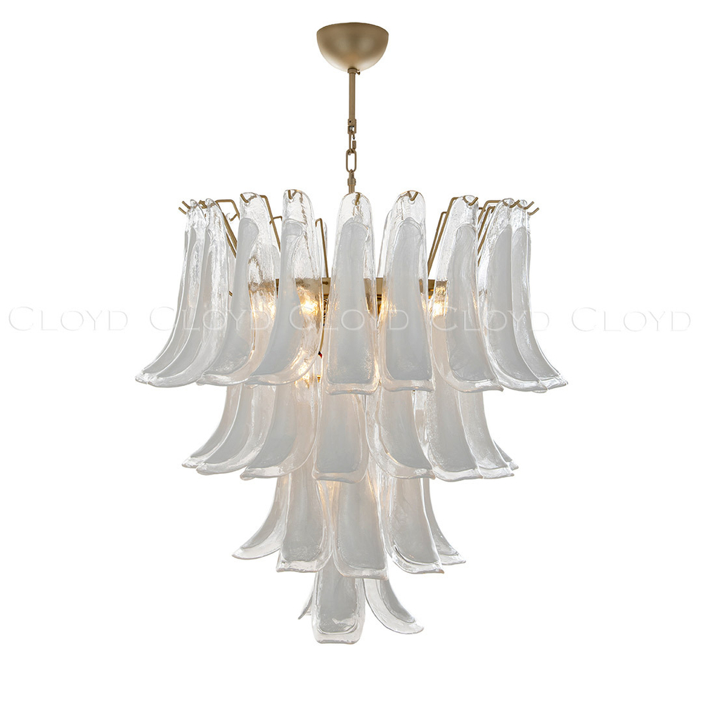 Люстра Cloyd AZORES-B C10 / Ø65 см - латунь светл. - бело-прозрачн.стекло (арт.11652)