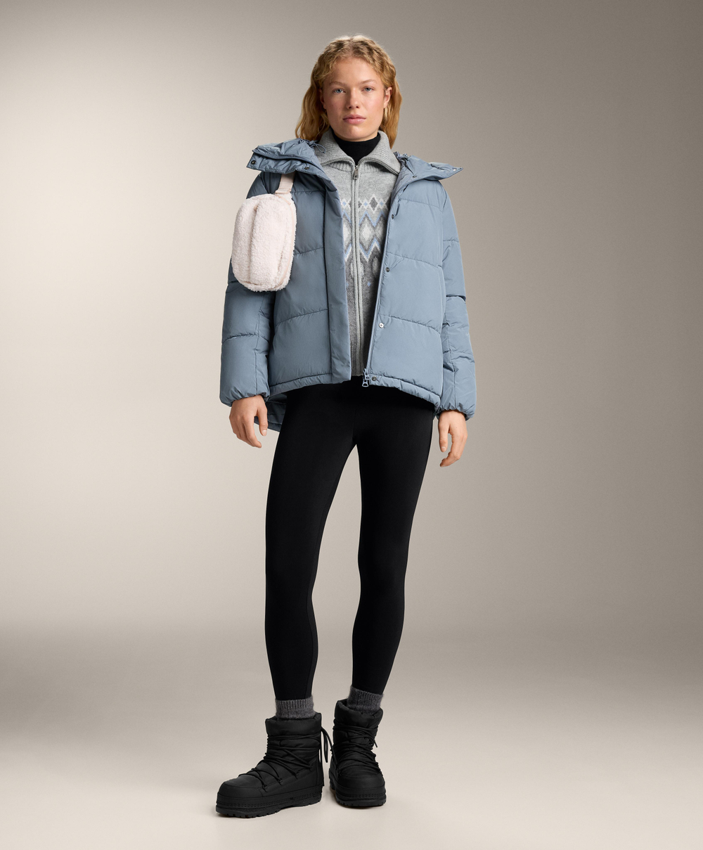 Oysho Жакет из жаккардового трикотажа с 10% шерстью, серый меланж