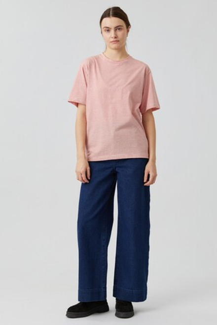 Футболка прямого кроя в красно-белую полоску