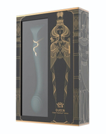 Зеленый вибромассажёр с дополнительной насадкой Queen - 21,6 см. (Цвет: зеленый)