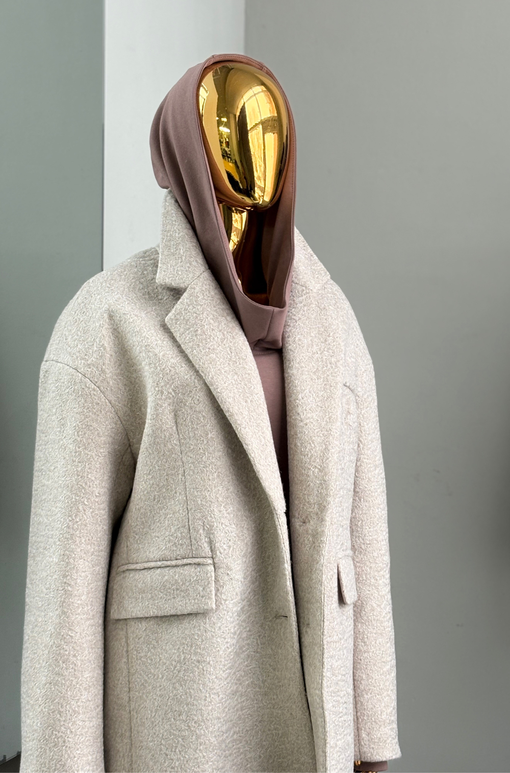 Жакет - полупальто / макадамия