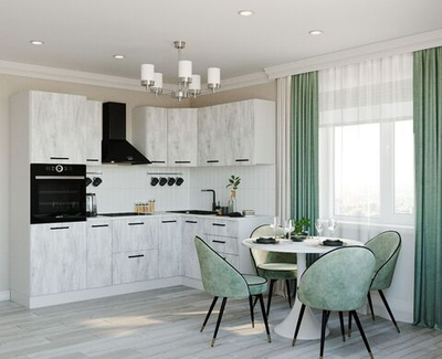 Кухонный гарнитур угловой Бланка 2400х1600 (38мм)