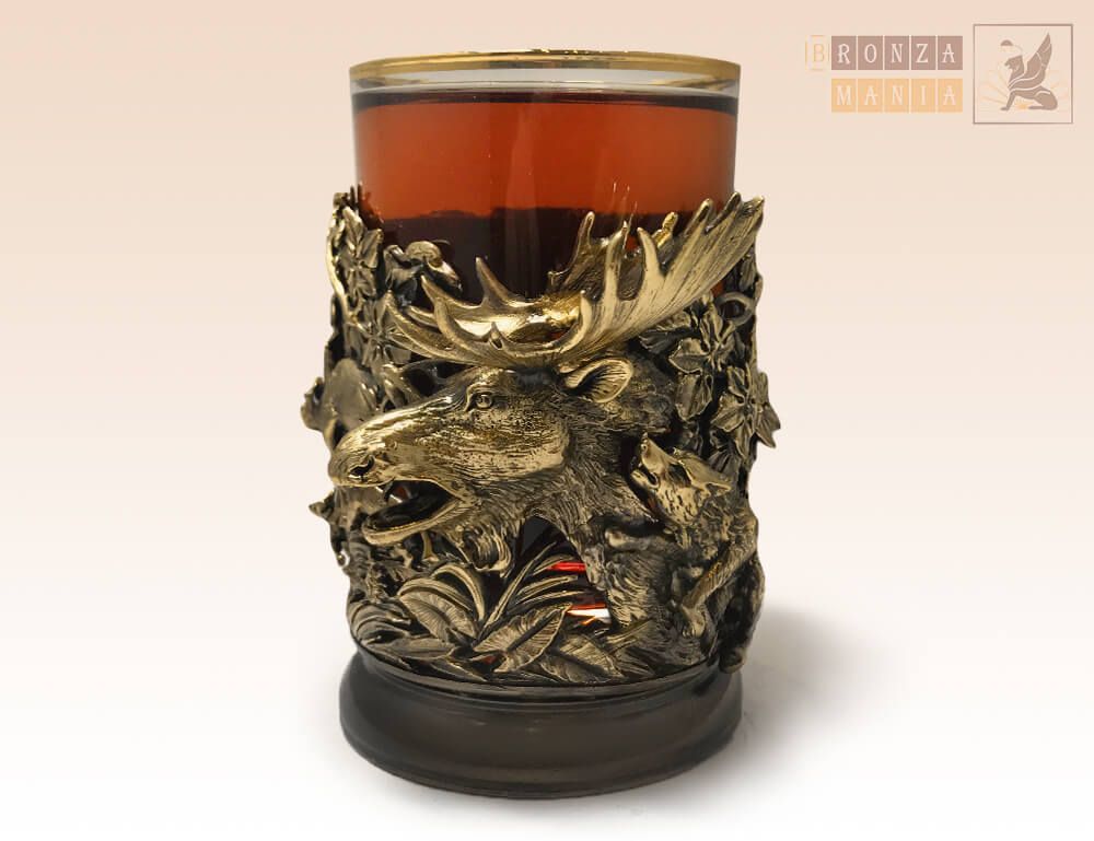 подстаканник Охота на лося