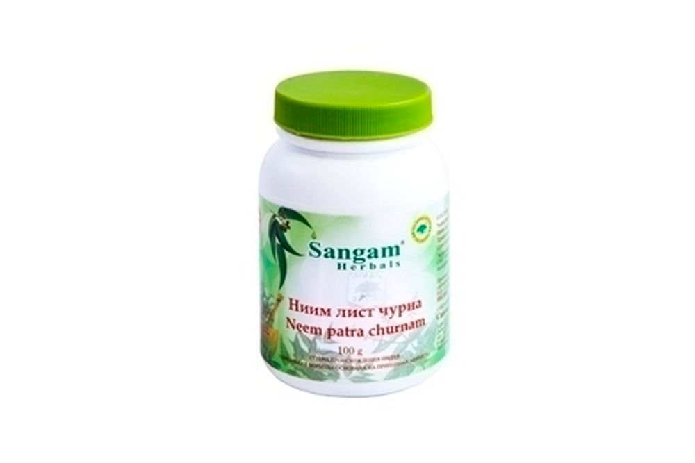 Sangam Herbals Ниим лист чурна смесь сухого растительного сырья Neem patra churna (Azadirachta indica, лист Нима) 100 г