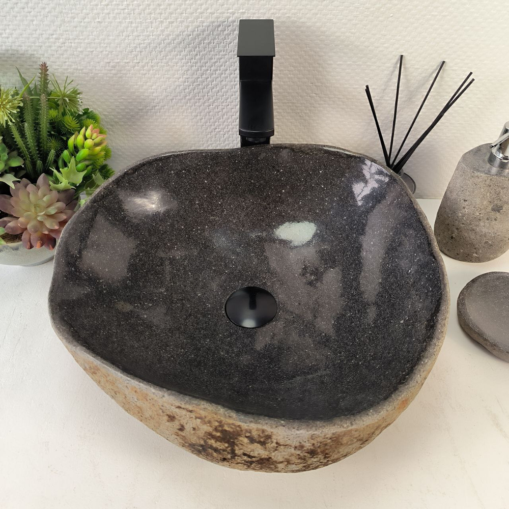 Раковина из речного камня RS-65223 44*42*15 0861
