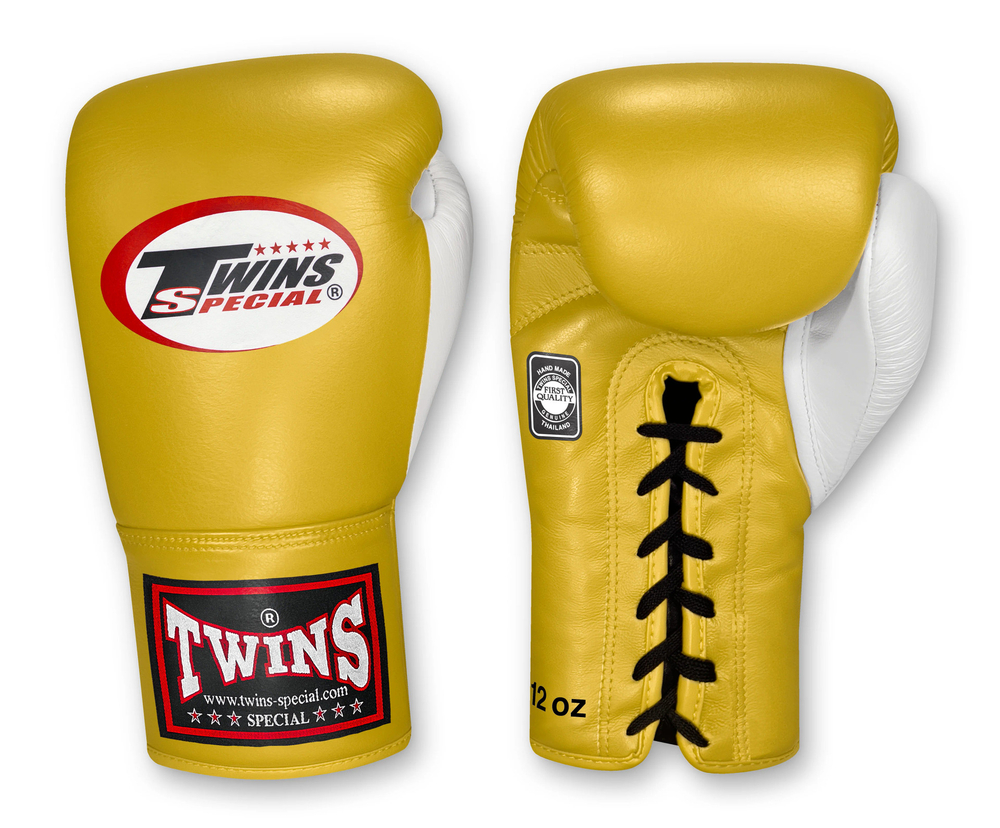 Боксёрские перчатки Twins Dual Color Laceup - Yellow