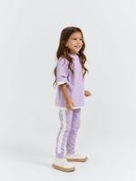 Лосины с манжетой и лампасами "Лаванда"