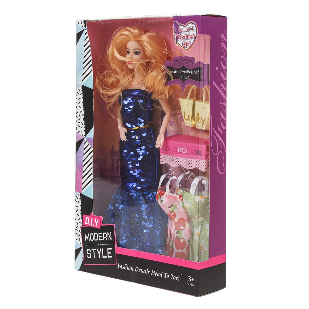 Кукла тип модель, с аксесс. коробка 01356