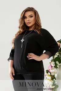 Блуза 23-003-Черный Minova