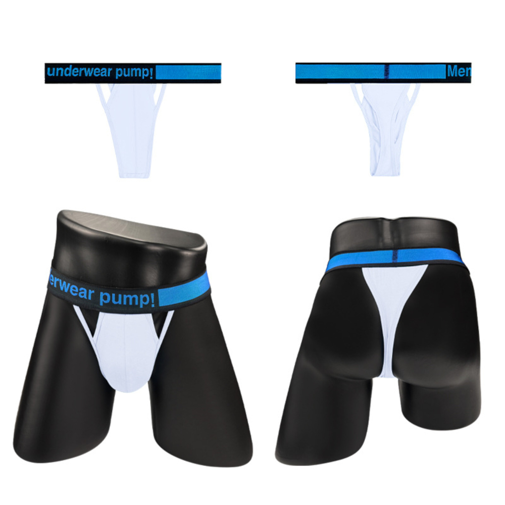 Мужские трусы стринги белые PUMP! MP259-1