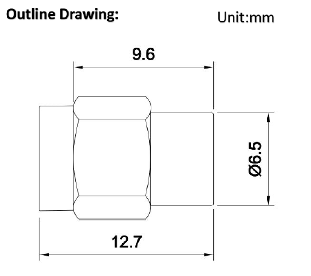 LT-MT2-27-3.5-S, Коаксиальная согласованная нагрузка, 27ГГц, 3.5 мм Male, 2 Вт