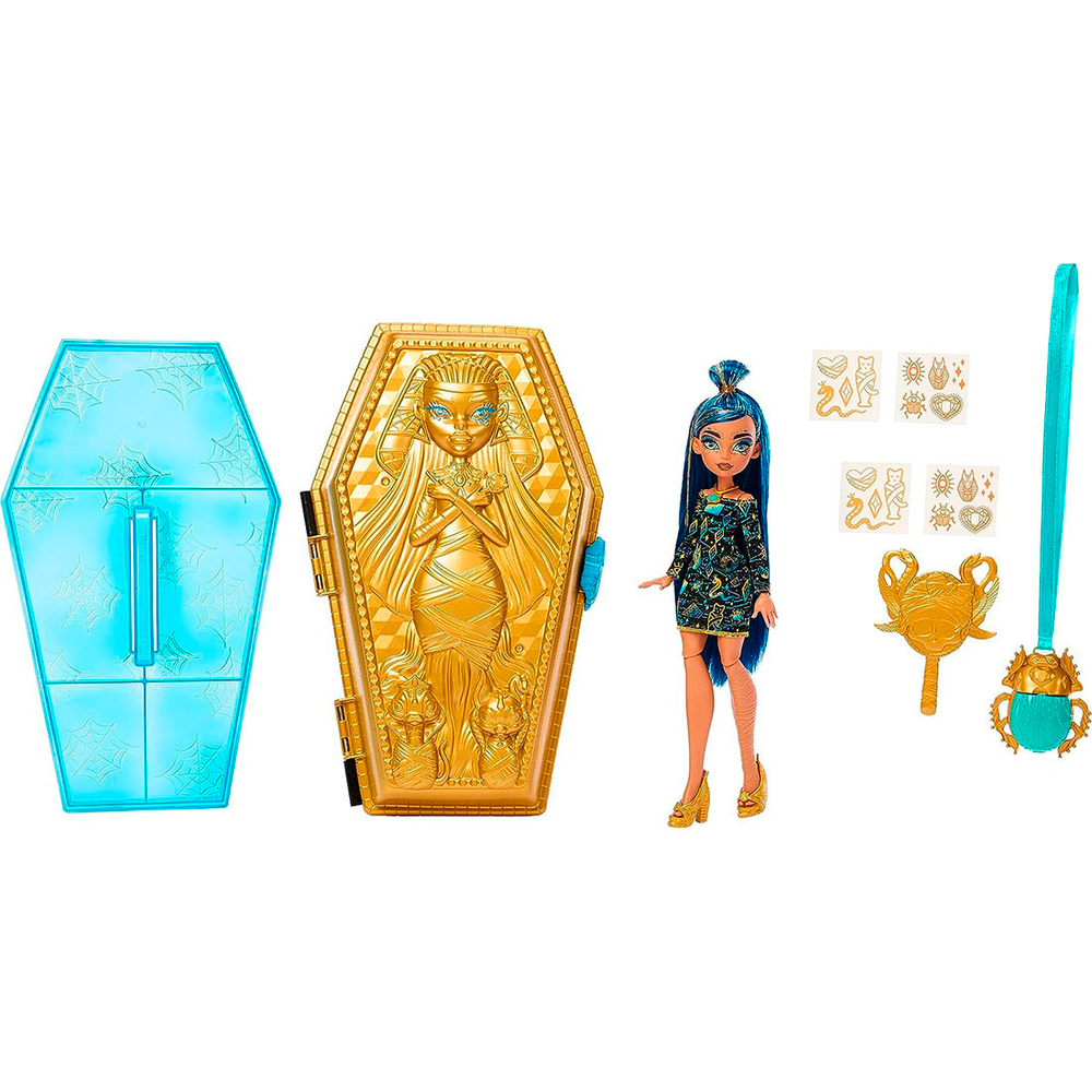 Кукла Monster High Cleo De Nile игровой набор Golden Glam Case