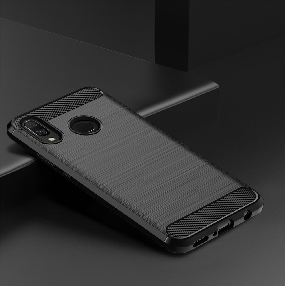 Чехол для Huawei Nova 3 цвет Black (черный), серия Carbon от Caseport