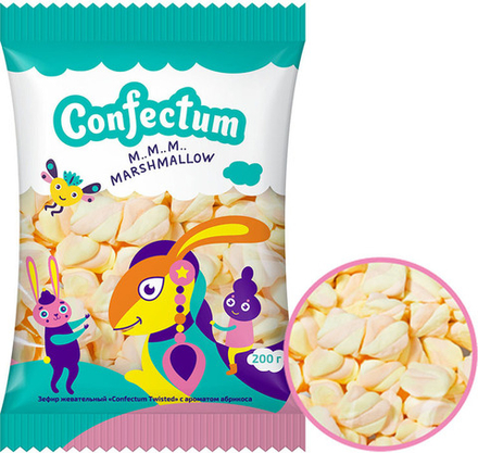 Зефир жевательный Confectum Twisted с ароматом Абрикос 200г