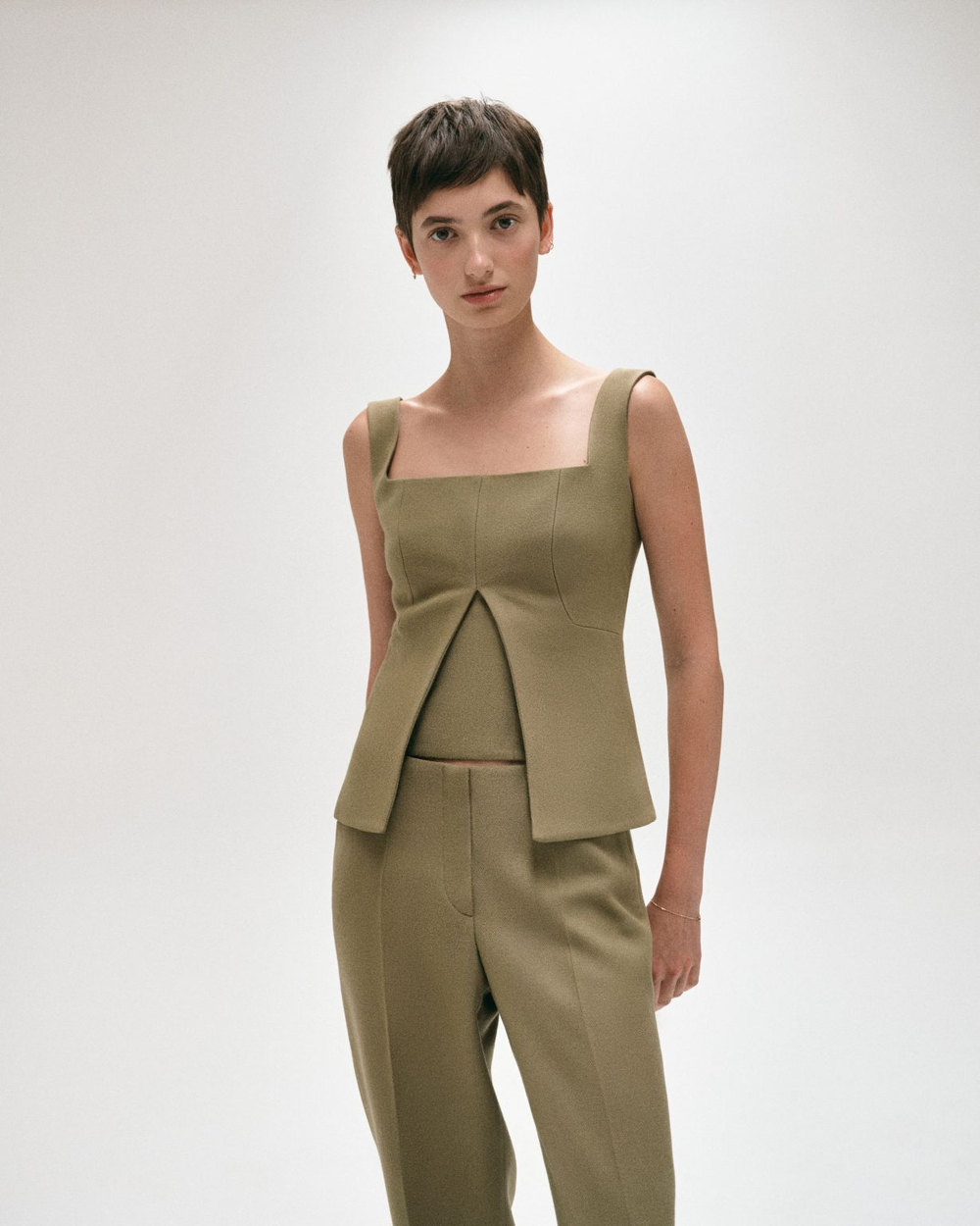 Корсетный -топ Оливковый