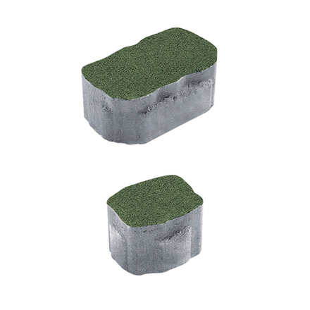 Тротуарная плитка Арена - Гранит Зеленый, комплект из 2 видов плит