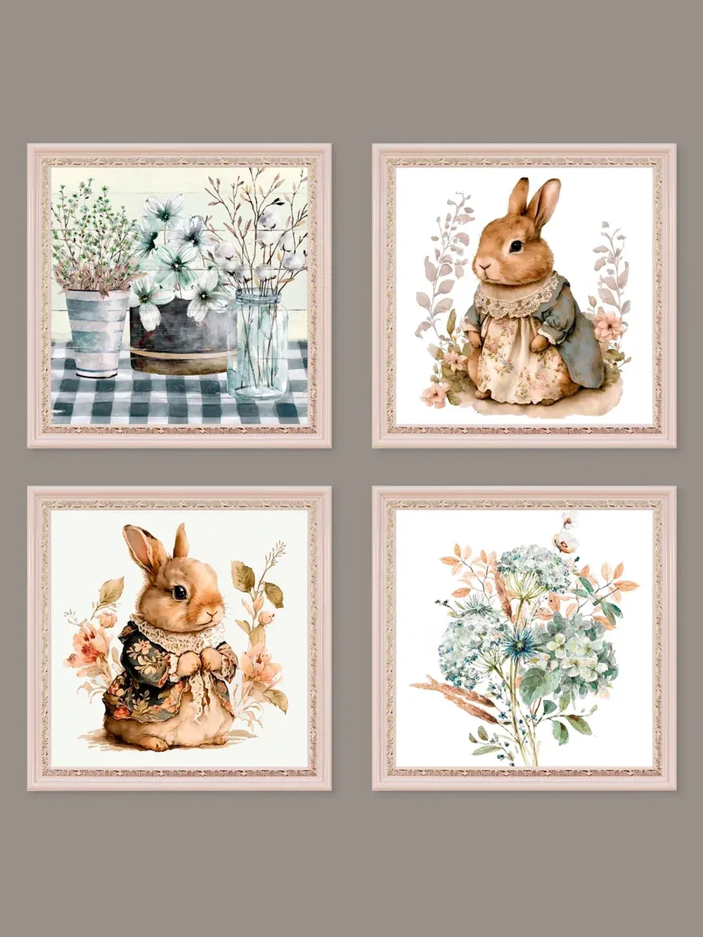 Картины на стену интерьерные на холсте 4 шт