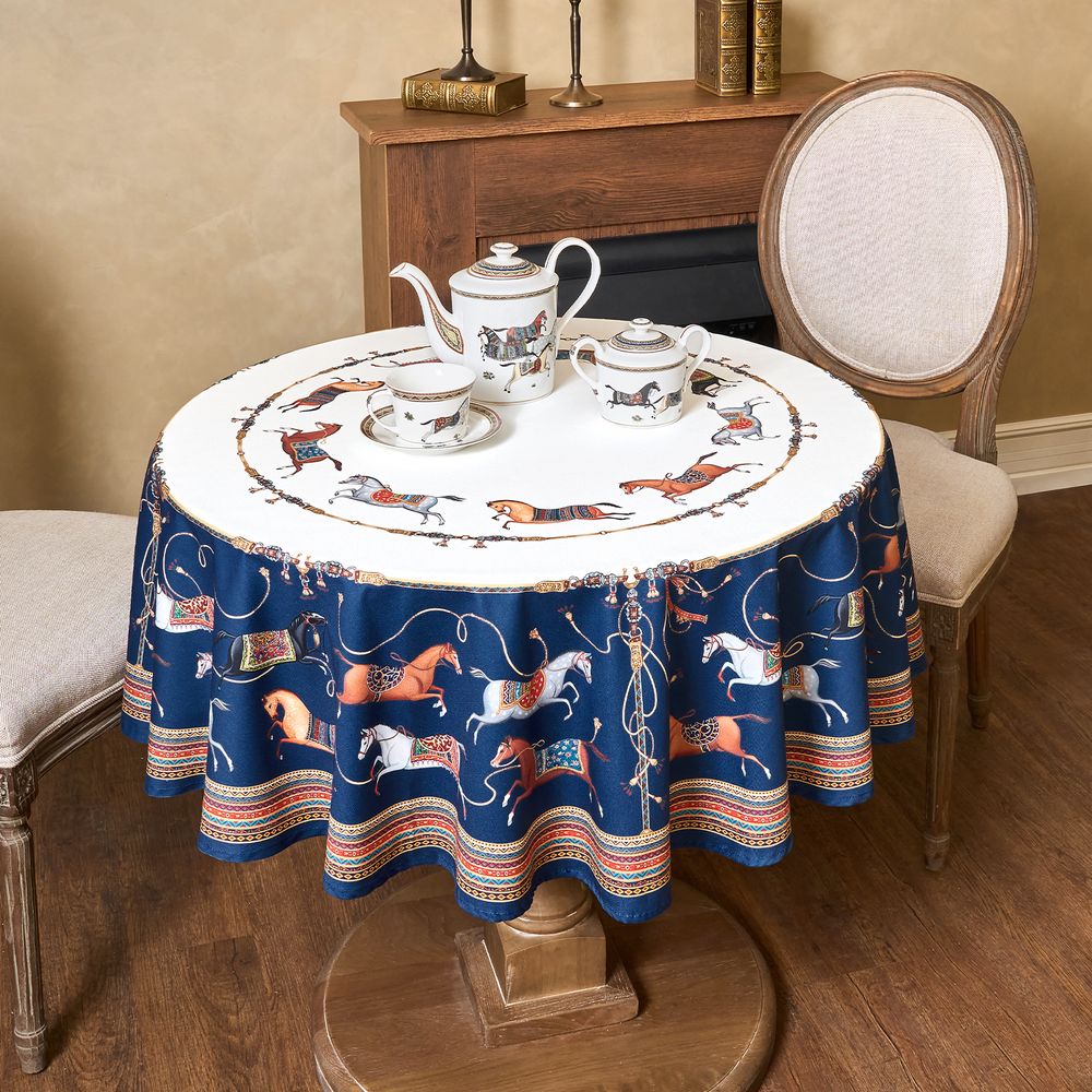 СКАТЕРТЬ КРУГЛАЯ "PASSAGE" 190СМ ,БЕЛЫЙ, 100% ХЛОПОК,ТВИЛ,ПРОПИТКА