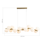 SL1519.303.16 Светильник подвесной ST-Luce Латунь/Белый G9 16*5W 4000K СВЕВЕН