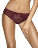 Трусики-бразилиана с кружевной вставкой по центру (Размер: XXL) (Цвет: грязно-синий)