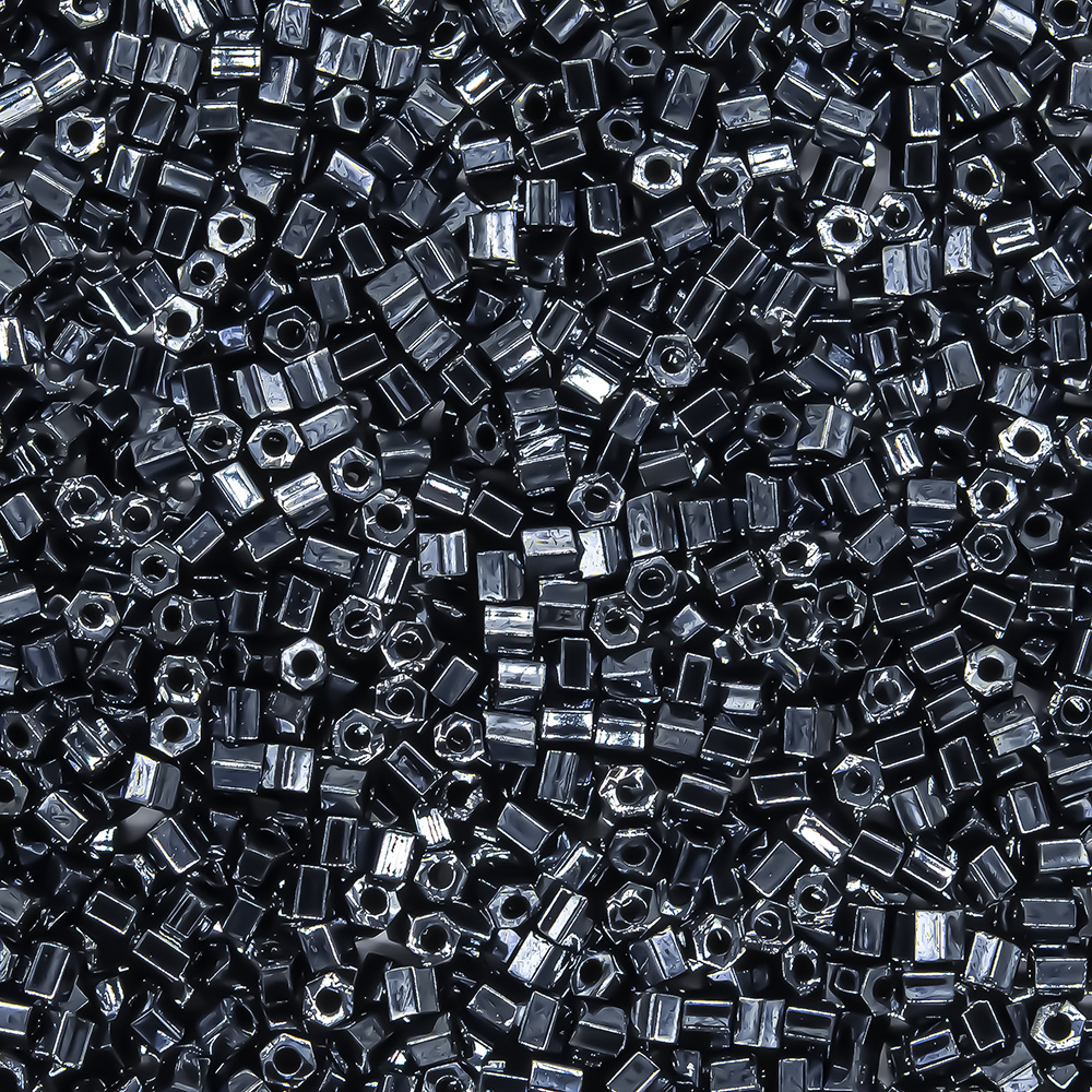 Японский бисер TOHO Hexagon (№81), металлизированный, непрозрачный глянцевый