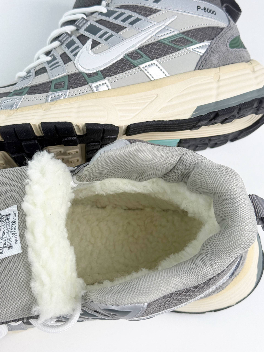 Кроссовки Nike P-6000 с мехом #B70 (сер.)