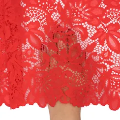 Кружево эластичное красно-алое 23 см, Китай