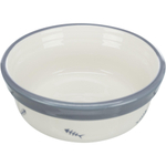 Миска для кошек Trixie Ceramic Bowl, размер 12см., белый/серый-голубой