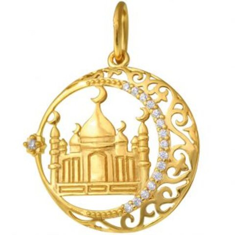 Подвеска из золота с фианитами