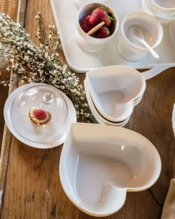 La Porcellana Bianca Чаша Cupido 15 см сердце