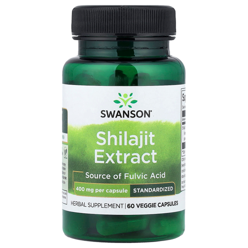 Swanson Vitamins, Экстракт мумие, стандартизированный, 400 мг, 60 растительных капсул
