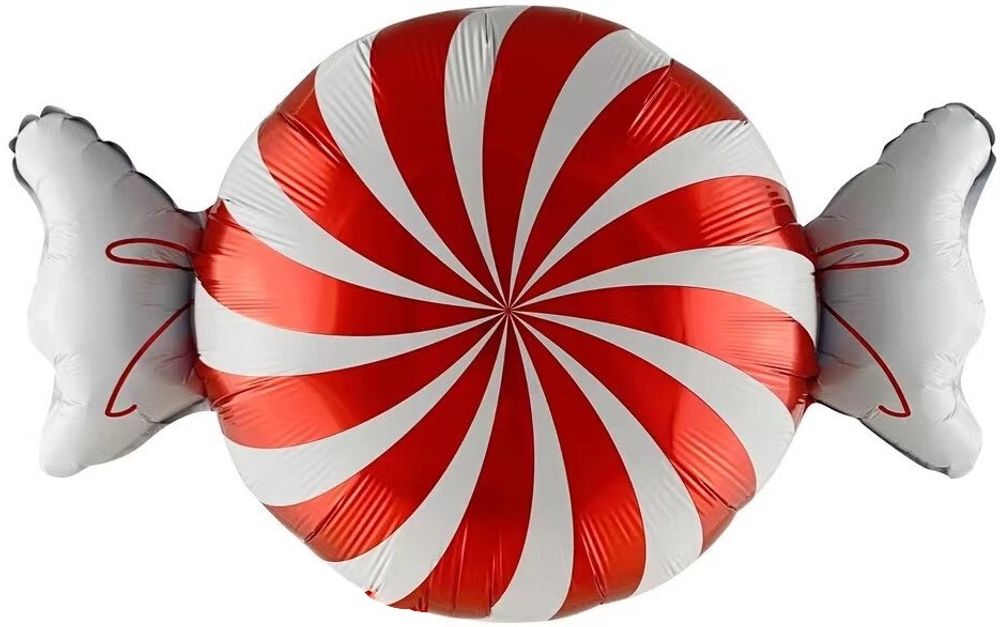 Шар (28&#39;&#39;/71 см) Фигура, Конфета, Красный/Белый, 1 шт.