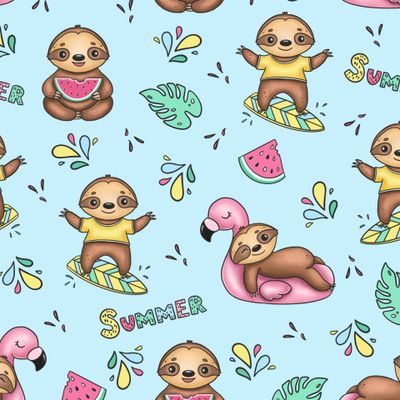 Ленивец на море