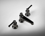 Смеситель для раковины Gessi Venti20 на 3 отверстия, низкий, с донным клапаном