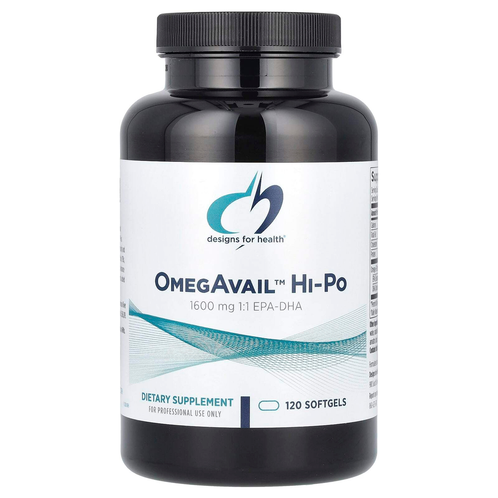 Designs For Health, OmegAvail ™ Hi-Po, 120 мягких таблеток