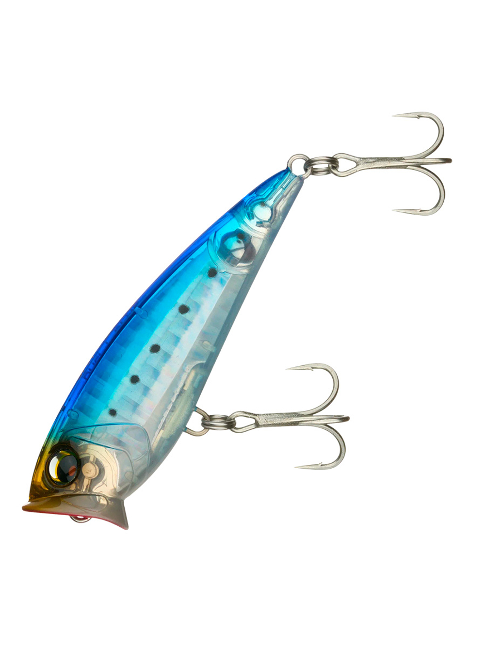 Воблер для рыбалки Duel L-Blue Spit Pop 70F F1224-HGR, 70 мм, 8,5 г, медленно всплывающий, поппер