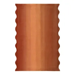 Ковер из шерсти over horizon терракотового цвета из коллекции trendy ruffles, 180х230 см