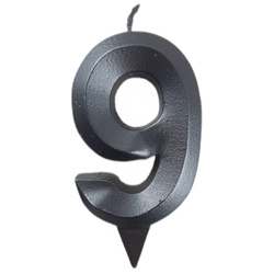 Свечи-цифры "Грань Черный жемчуг" 7 см (от 0 до 9)