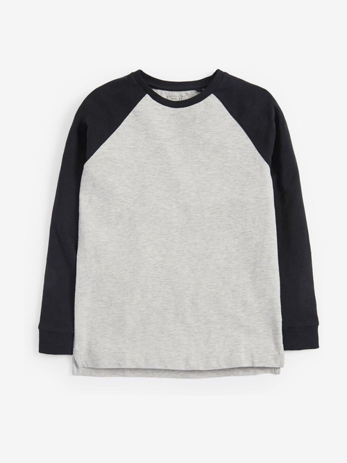 Лонгслив для мальчика Next 264-818, 3 шт., Хаки, Молочный, Серый