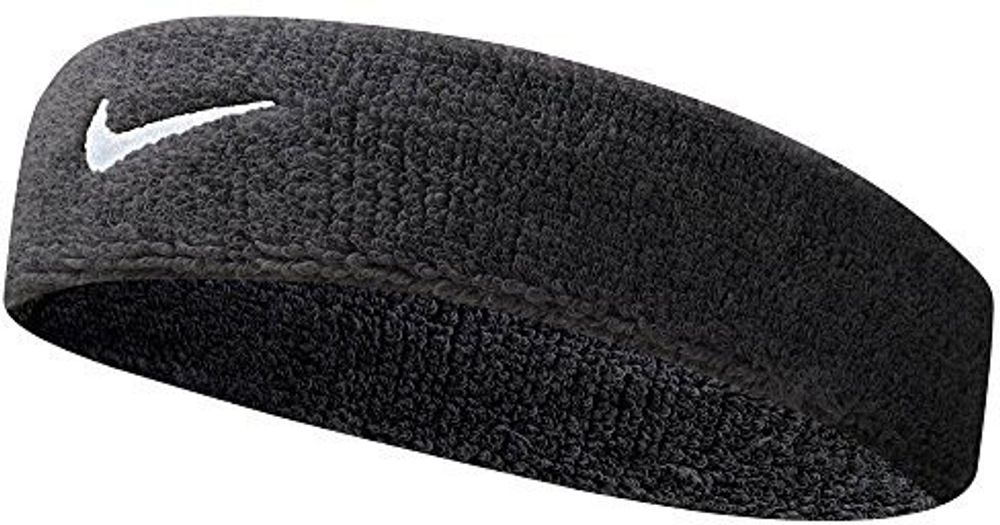 Повязка на голову теннисная Nike Swoosh Headband - black/white