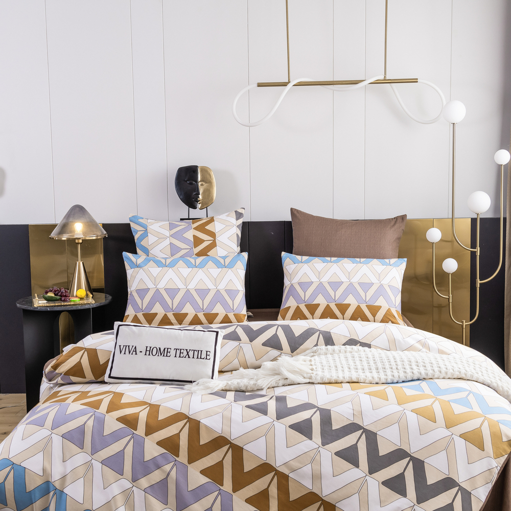 Комплект постельного белья Люкс Сатин 100% хлопок на резинке AR302