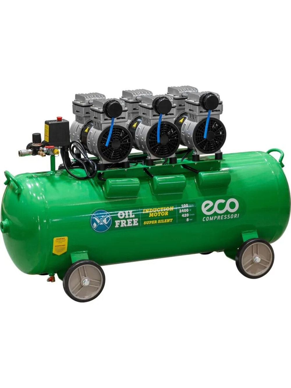 ECO Компрессор безмасляный 2.4 кВт 3.2 л. с. AE-100-OF1 EC2610-1