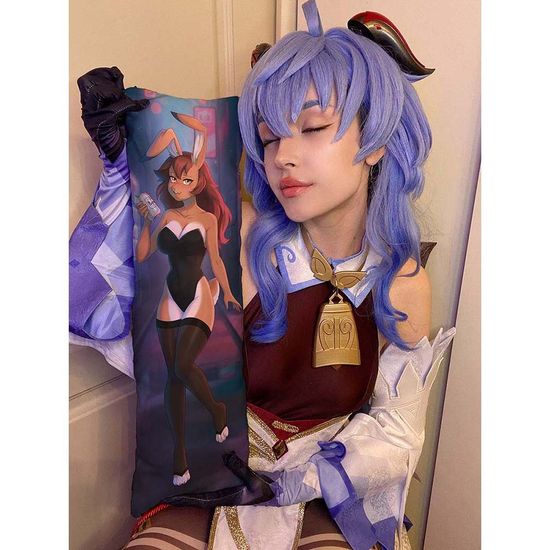 Мини дакимакура фурри Зайчик девочка арт. M1238, 60х20 см