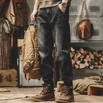 Ретро-джинсы американского стиля, свободные прямые, повседневные универсальные брюки для мужчин, осенний сезон