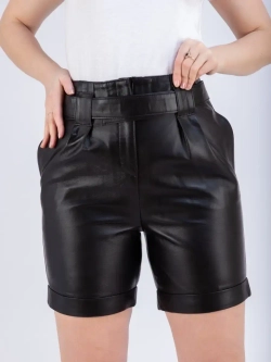 Шорты женские кожаные шорты кожаные